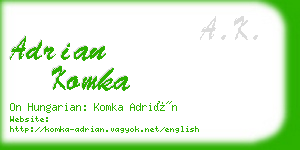 adrian komka business card